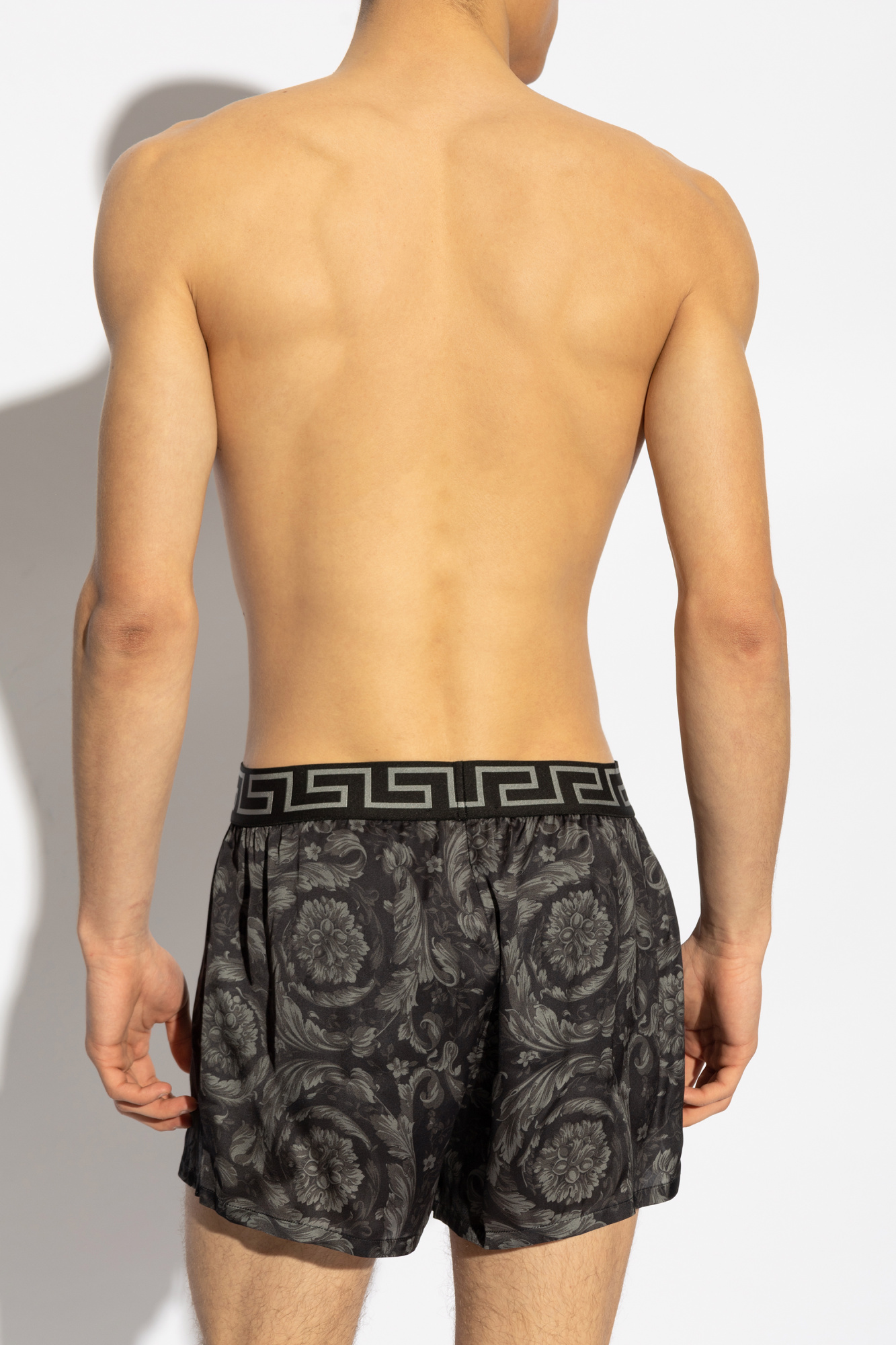 Black Underwear shorts with barocco pattern Versace - Vitkac AS